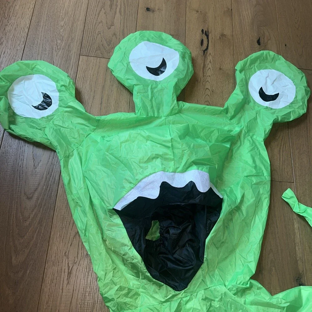 Green Alien Inflatable Blow Up Costume Kid size 48